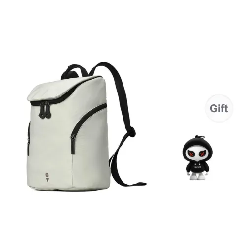 Venque Fabric Backpack Medium Size Unisex Black/Gray Green/Beige