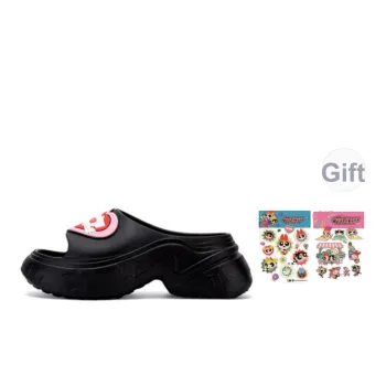 THE POWERPUFF GIRLS x STARTER Slip Resistant Cushioning Slide Slippers Women's Night Black