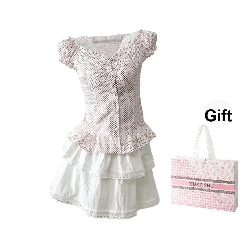XUANSHU Two Piece Skirt Sets Women's-6