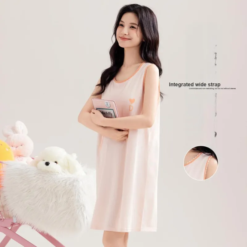 Urban Beauty Nightgown Classic Color Block Skin Friendly Breathable Women's-8