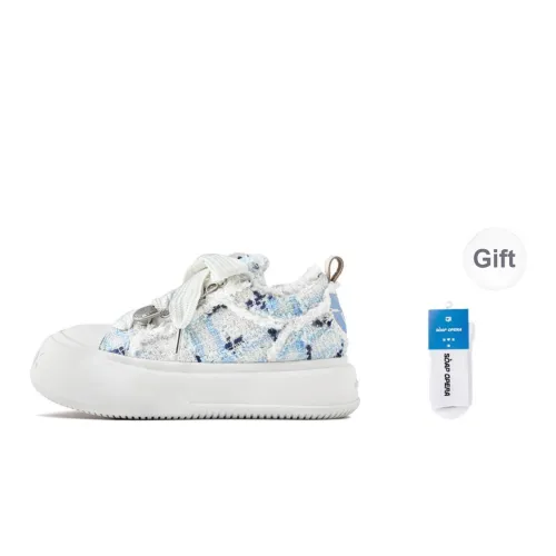SOAP OPERA Fluffy Series Skateboard Shoes Unisex Low Top White/Blue