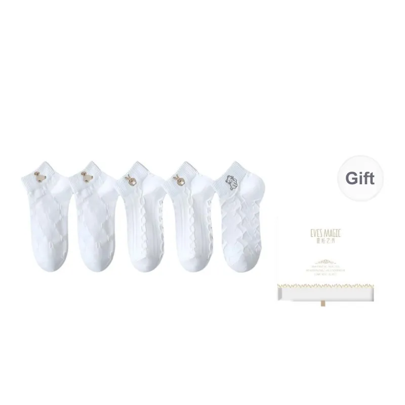 XIA.WA.ZHI.XIU Ankle Socks Women's Box 5 Pack-40