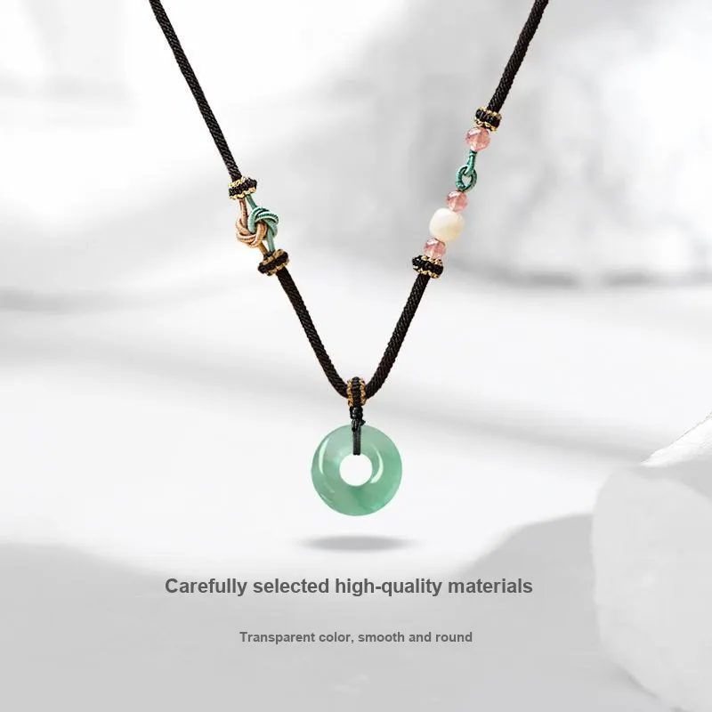 JUICY GRAPE African Emerald Jade Necklaces Unisex-1