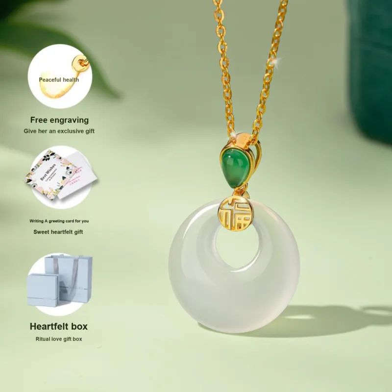 Encounter Gift Natural Chalcedony Necklaces Women's-4