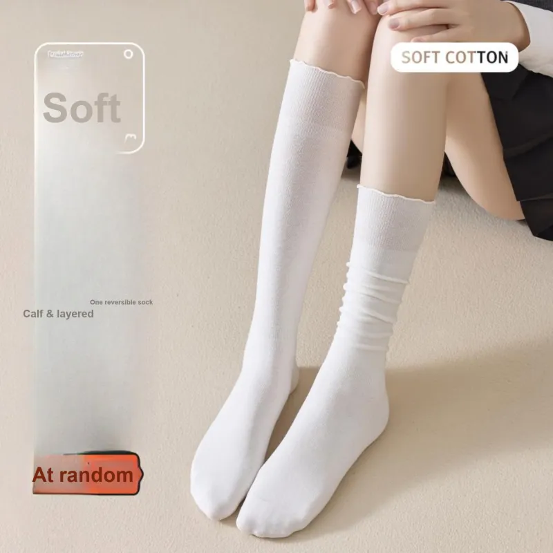 Temooues Knee High Socks Women's Combo Set-7