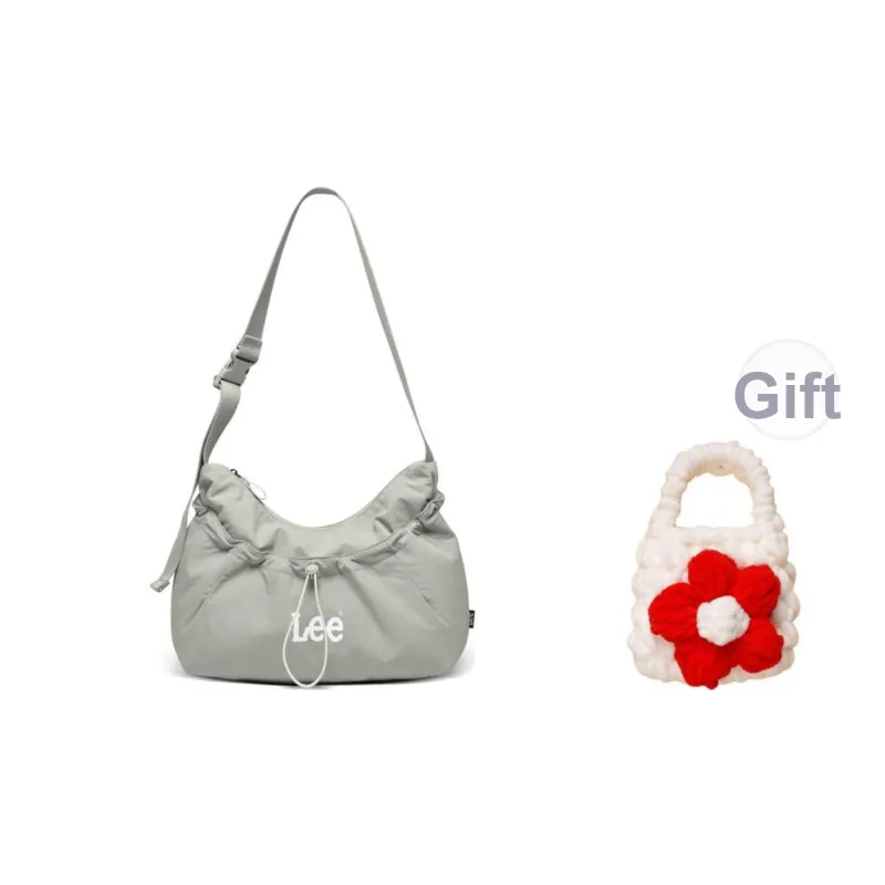 Lee Fabric Shoulder Bag, Crossbody Bag Women's Cream White/Gray Green/Black-13
