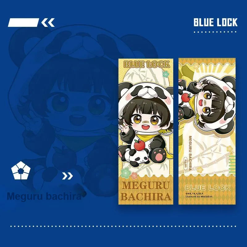 Crooked Melon Production Blue Lock Panda Collection 75mm Double Flash Tin Badge Laser Ticket Polaroid Combo Set Badges-6
