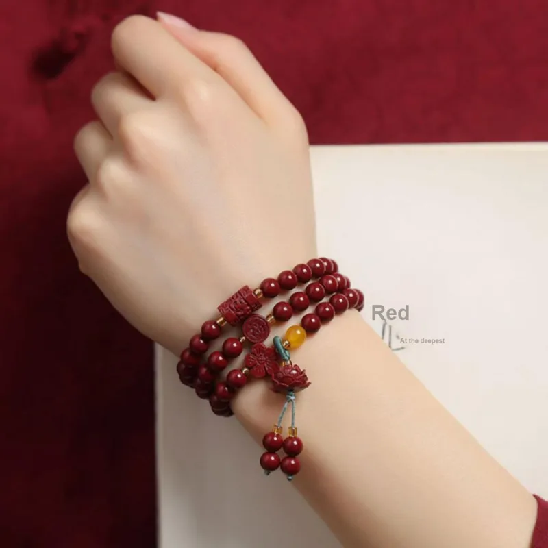Red All Year Round Cinnabar Bracelets Women's-4