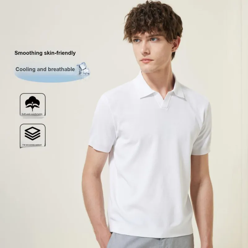 Red bean Polo Shirts Men-17