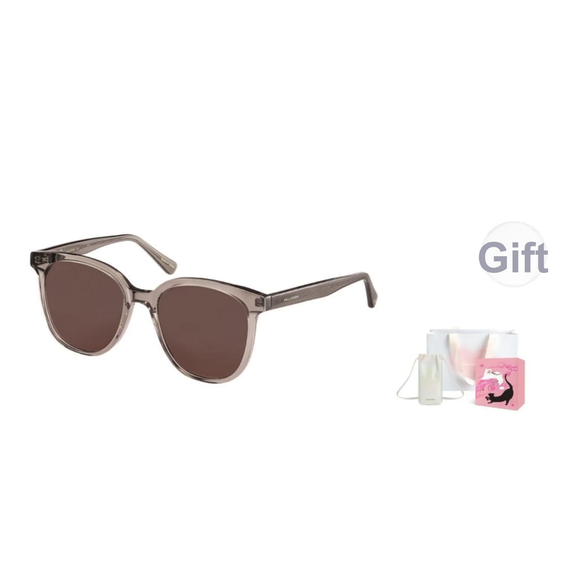 MUJOSH Square Transparent Oversized Sunglasses Unisex