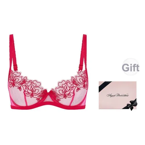 Agent Provocateur Прозрачный Цветочный Вышивка Бюстгальтер Женский Красный