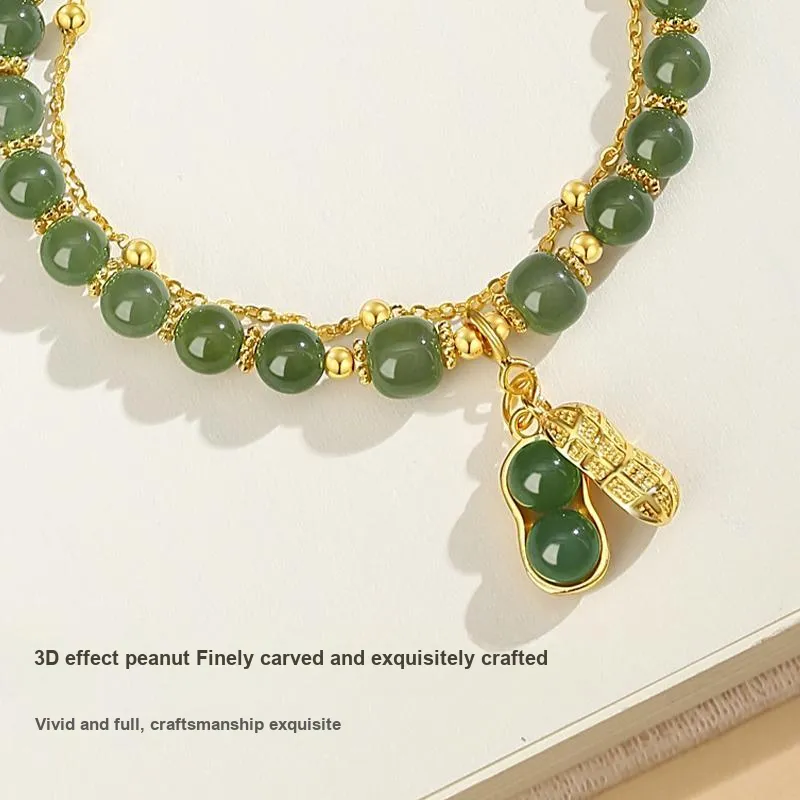 Fu Ru Ji Hetian Jade Bracelets Green Jade Women's-2