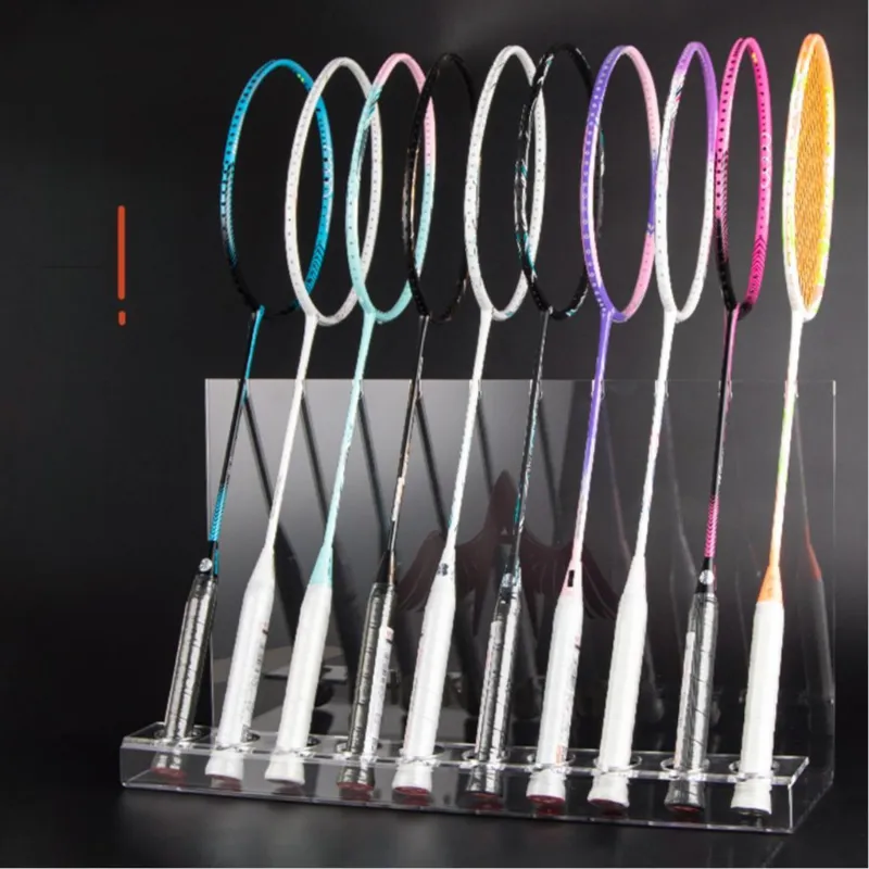 Hongjian Badminton Racket Frames Transparent Acrylic Live Streaming Room For Home Unisex 3/6/10 Pack Shown Storage Rack-10