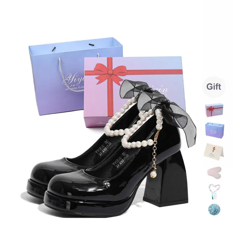 Take The Qin Chunky Heel Mary Jane Shoes Women's-20