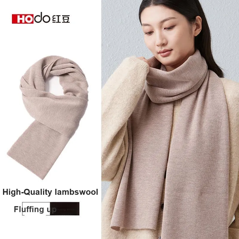 Red Bean Wool Knit Scarves Women's-1