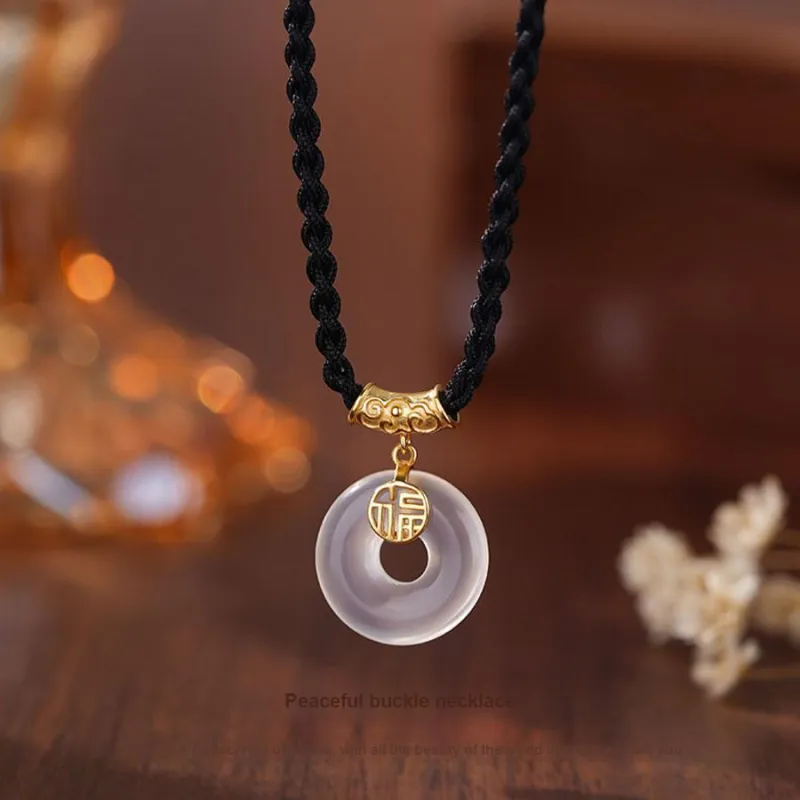 Master Kim Chalcedony Necklaces Unisex-1