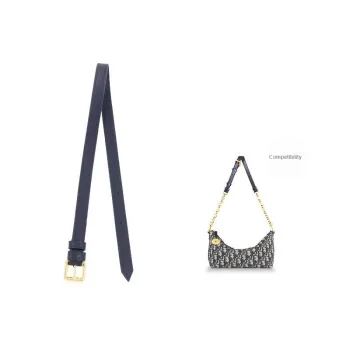 Cow Leather Bag Shoulder Strap Women's Dark Blue/Black
