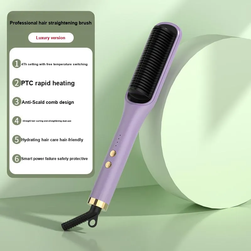 Love Of Wormwood Negative Ion Convenient And Practical Hair Straightening Brush Hair Friendly-12