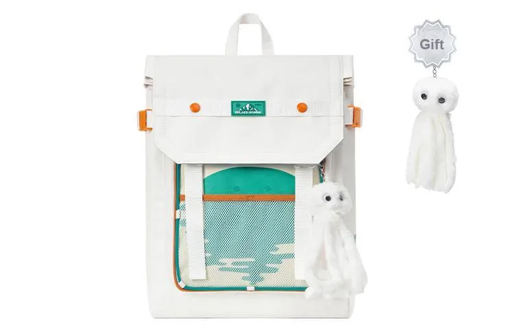 MR.ACE HOMME Polyester Laptop Backpack Regular Unisex White-0