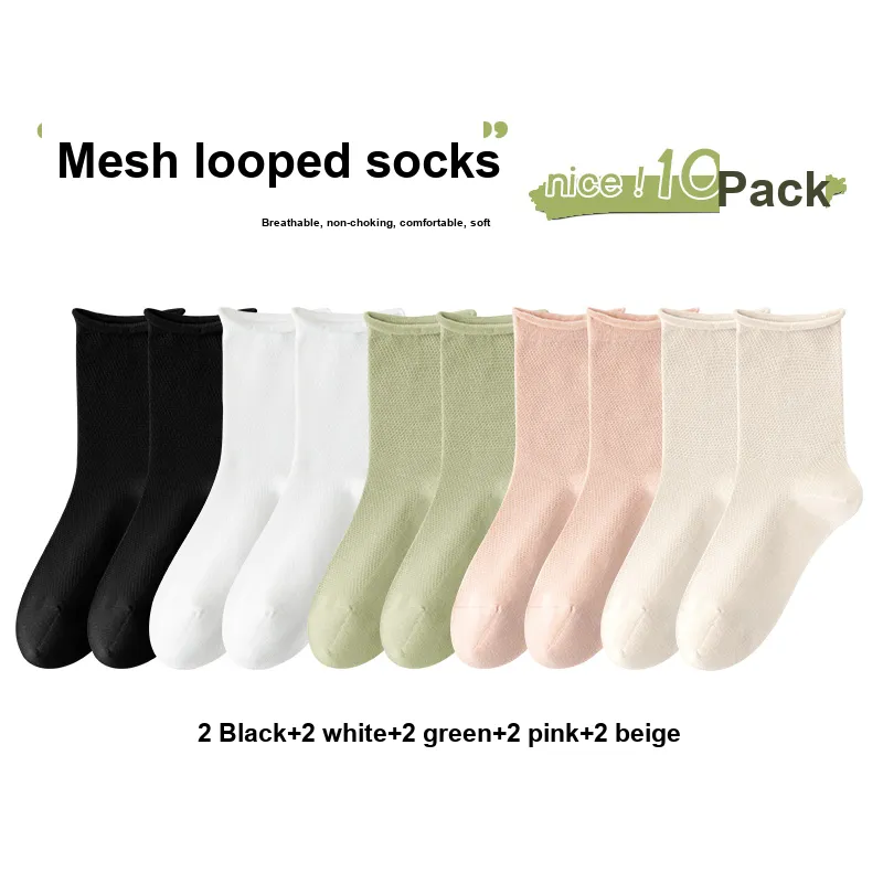7 SEVFUN Mid Calf Socks Women's Combo Set-33