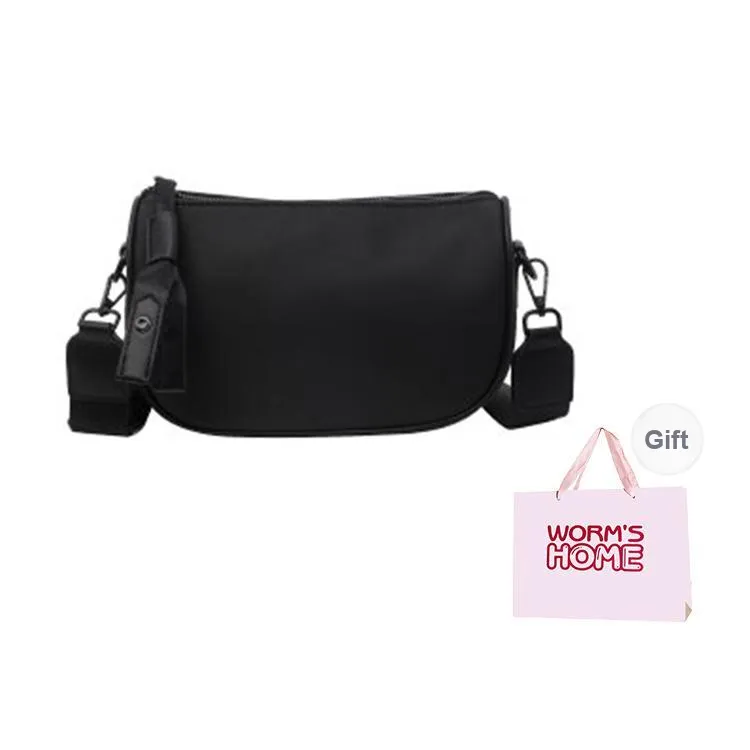 Worm's Home Oxford Shoulder Bag Crossbody Bag Regular Women's Black-0