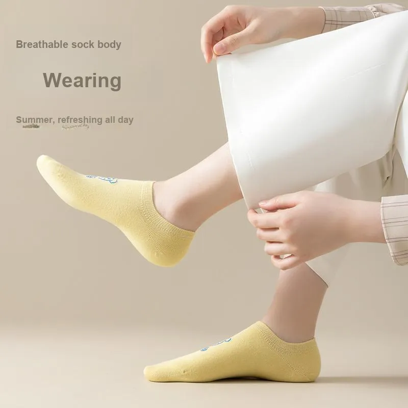 Top Melon No Show Socks Women's 5 Pack-18
