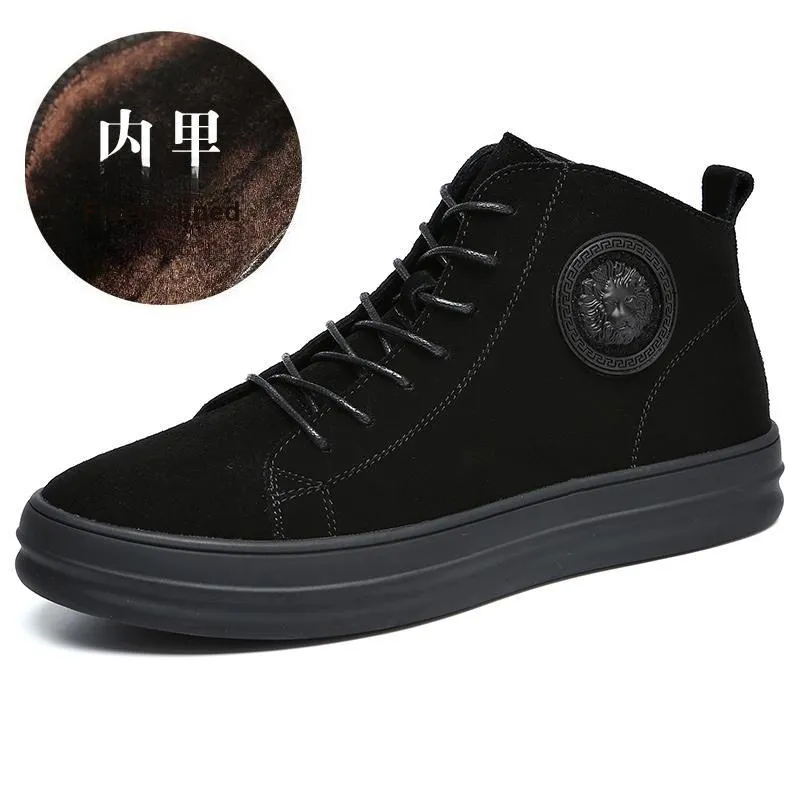 Devanro Ankle Boots Men's Black-1
