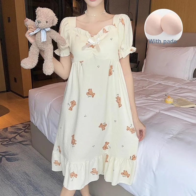 Ta Yan Nightgown Women's Apricot-1