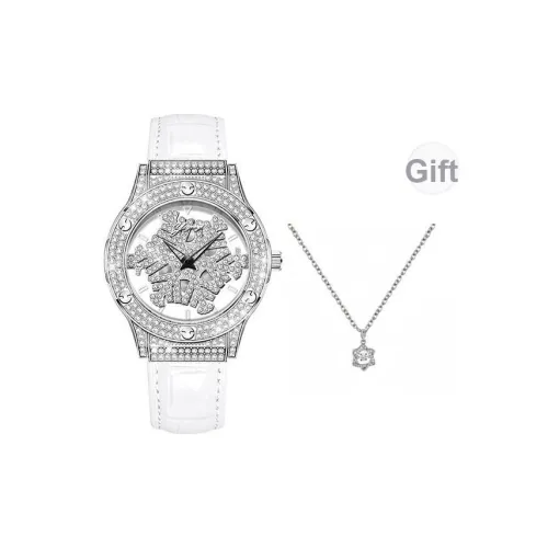 Yajiayi Possession Collection Кварцевый механизм кожаный ремешок из коровьей кожи женские часы серебристый циферблат