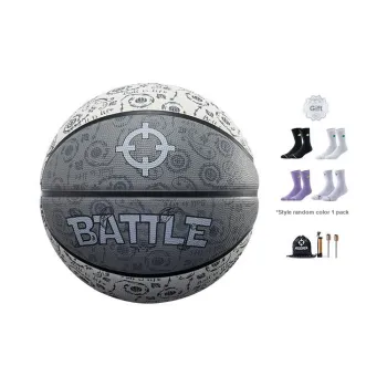 RIGORER Rubber Basketball Gray White Size 7 Training Unisex