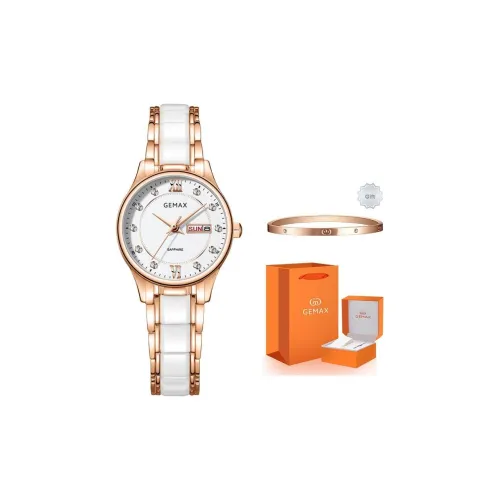 GEMAX Наручные часы Кварцевый механизм Керамика Ремешок Часы Женские Белый циферблат