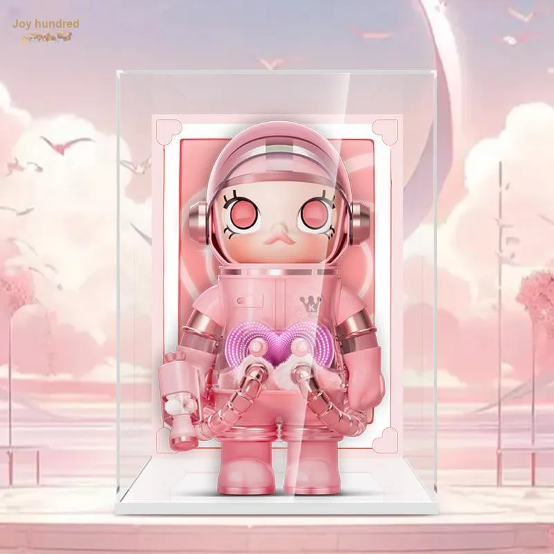 LIGHT YOUR BRICKS Joy 100 Compatibility Pop Mart SPACEMOLLY Delightful 400% 1000% Display Case Model Accessories-11