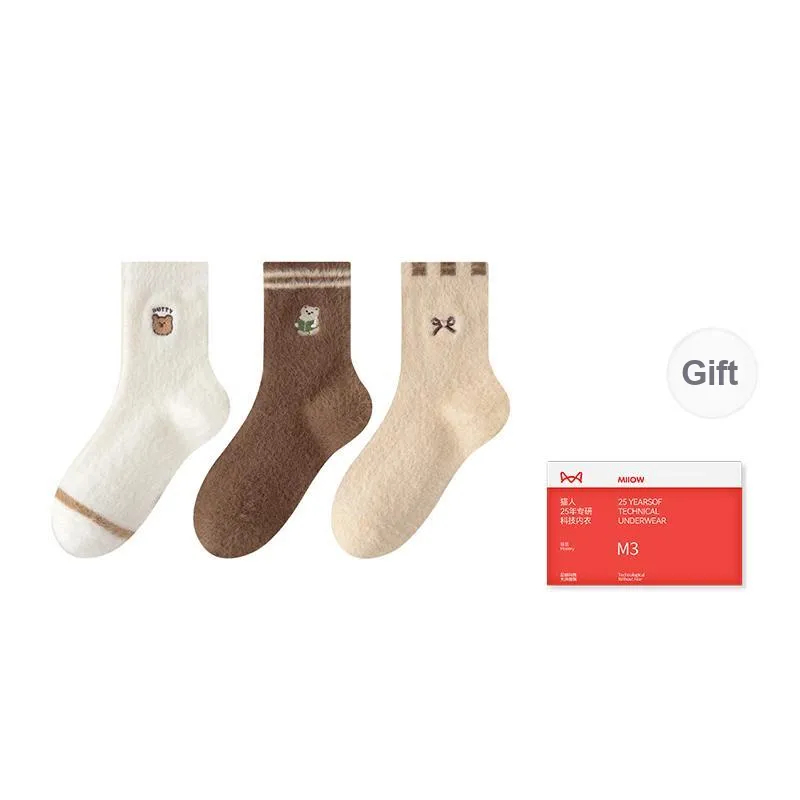 MIIOW Trend Party Series Mid Calf Socks Women's Shopping Bag 3 Pack-7