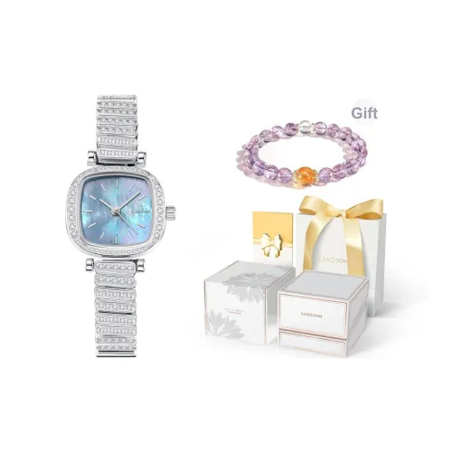 LANZOOM Кварцевый механизм Часы Женские Синий циферблат