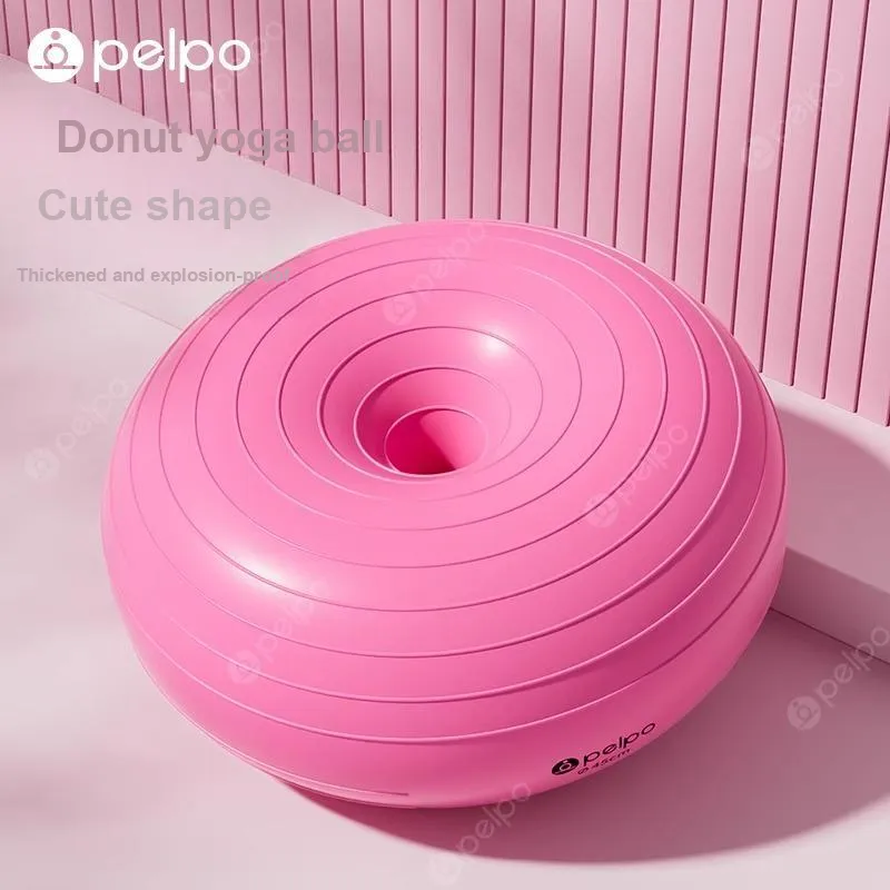 Pelplo Yoga Balls High Quality Eco Friendly PVC Material Home, Indoor, Office Unisex Diameter 45cm Pink Purple-9