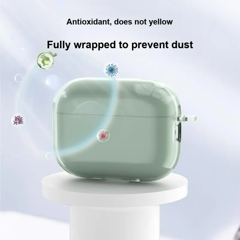 Tong Tong Rabbit Compatibility Airpods Pro2/airpods4 TPU Headphone Case Transparent Impact Resistant Soft Shell Apple-2