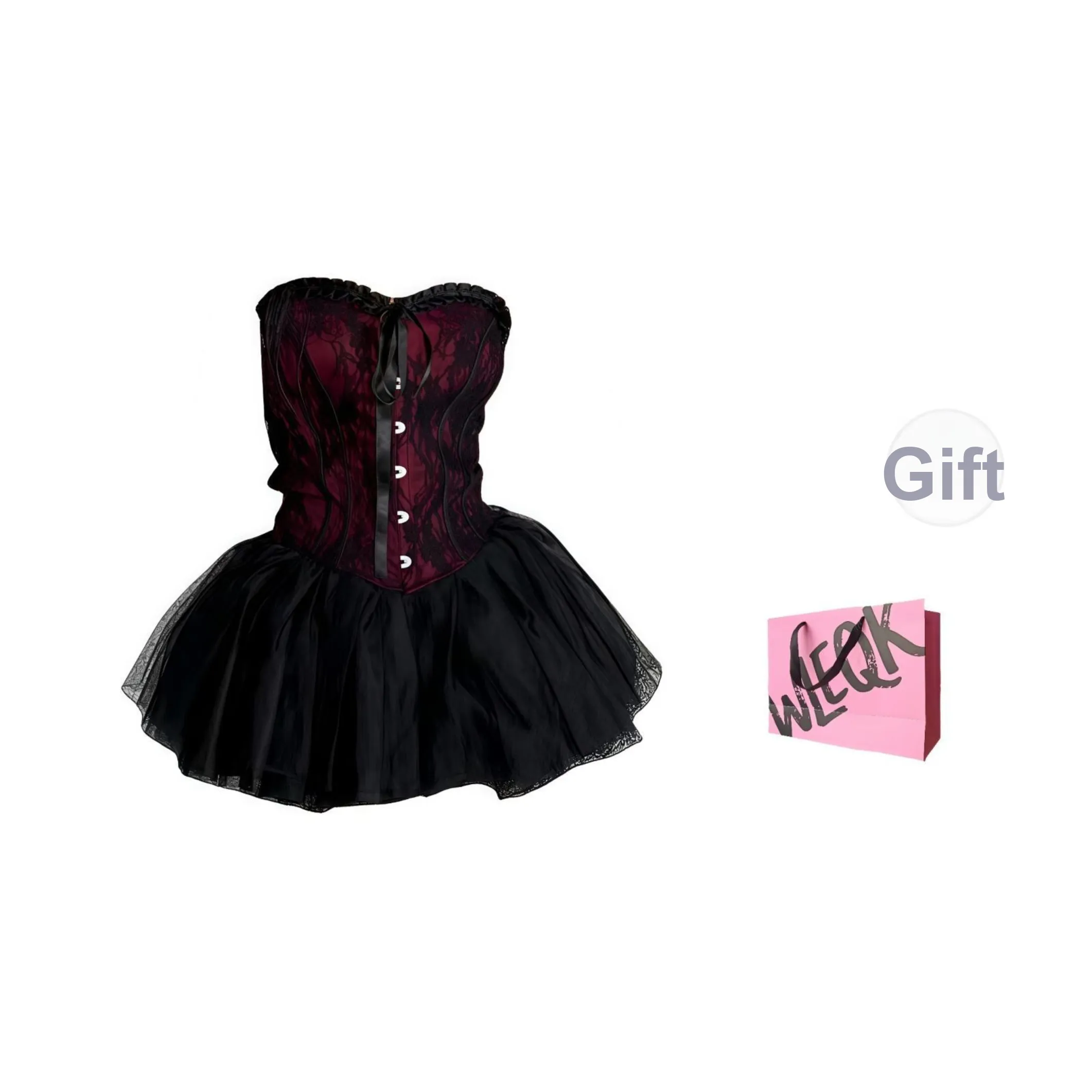 CTRTRC Fishbone Майка SUBCULTURE Комплект Марля PUFFED Короткая Юбка Женская