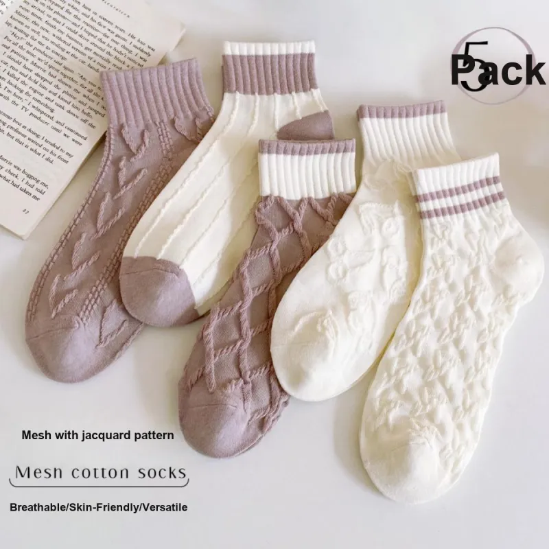 AUGUST Ankle Socks Women's 5 Pack-4