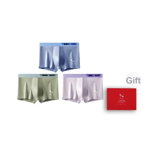 RED DRAGONFLY Хлопок Трусы Мужские 3 Пачки Подарочный Набор Коробка