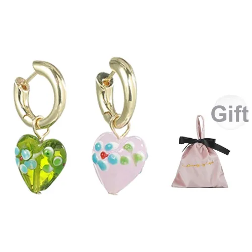 Wakfu Цветное покрытие Золотой покрытие Медное серебро 925 пробы серьги-гвоздики женские