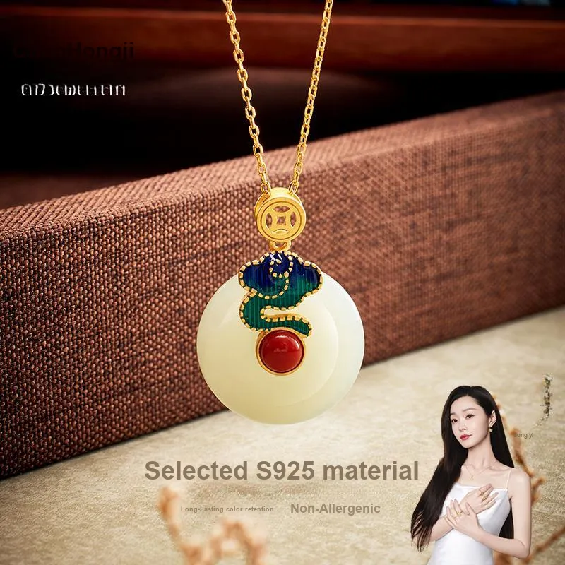 CHAOHONGJI Natural Chalcedony Necklaces Women's-1