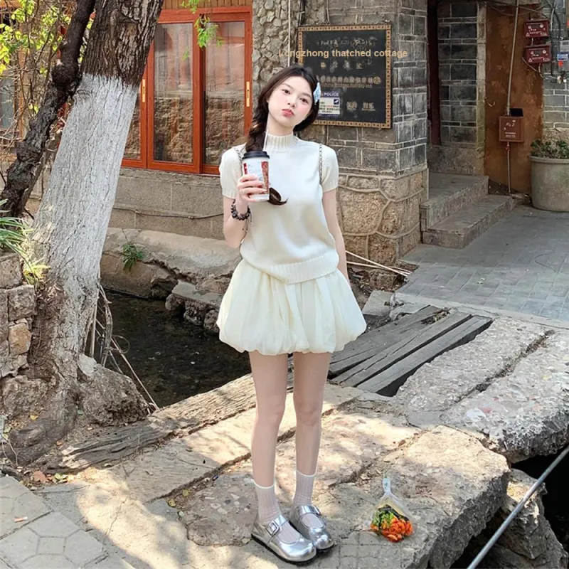 XIAOJUCHUANLI Skirt Set Women's-5