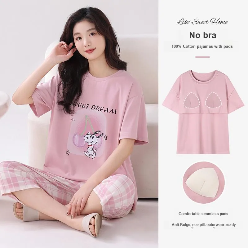 NOME Spring Summer Pajama Set Women's Two Piece Set-5