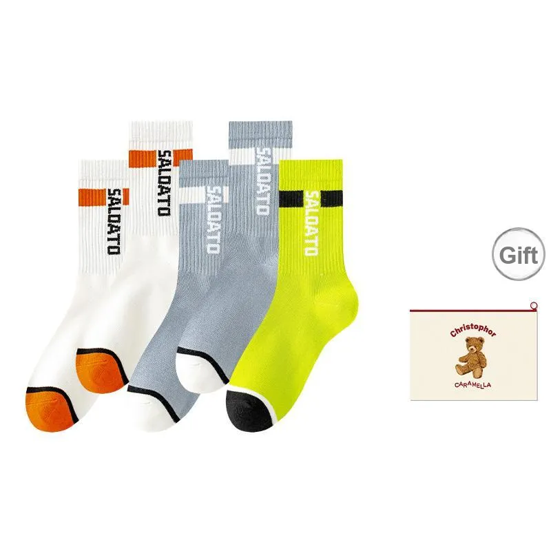 Caramella Mid Calf Socks Men's Shopping Bag Combo Set-6