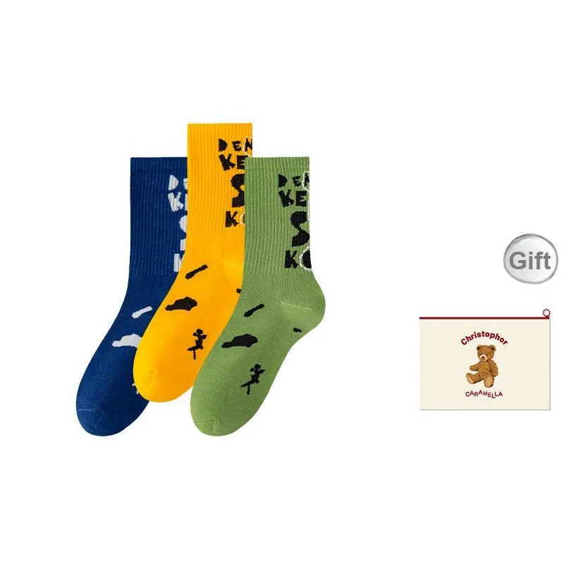 Caramella Mid-Calf Socks Men's Shopping Bag Combo Set-21
