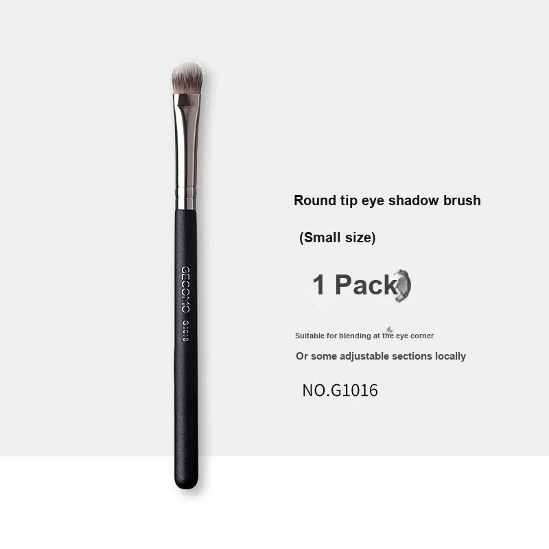 GECOMO Round Tip Eye Shadow Brush+Oil Absorbing Paper Combination, Built in Mirror Powder Puff, Makeup Tool-5