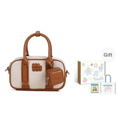 VANWALK PIZZA Series PU Handbag Crossbody Bag Bowling Bag Boston Bag Women's Multicolor