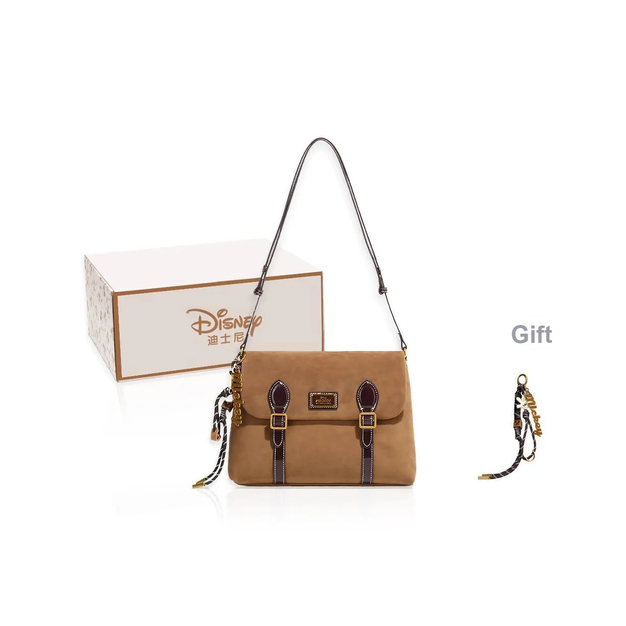 Disney ПУ (полиуретан) Сумка через плечо Женская Кофейного цвета