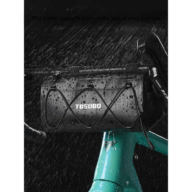 TOSUOD Triangle Front Bag Unisex TPU Water Resistant Leather Upper 25*12*10.5cm-2