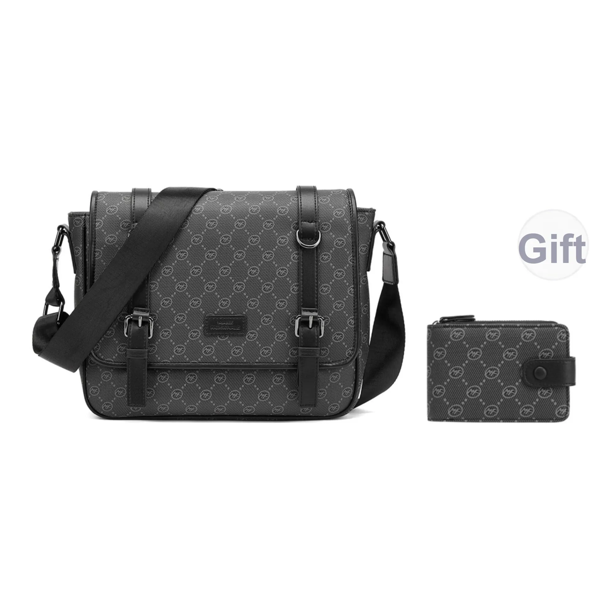 FAIRWHALE Синтетическая кожа Сумка через плечо Стандартная Унисекс Черная